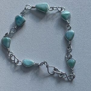 Sterling Silver and Larimar bracelet